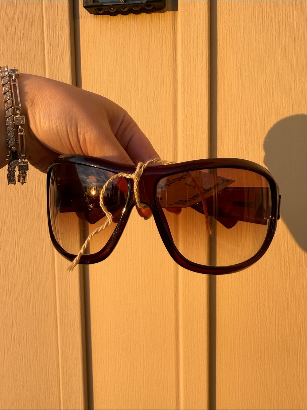 GUCCI Y2K Oversized Brown Gradient Sunglasses